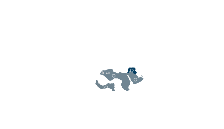 Covering Middle East, Gulf And Africa - Western Europe World Map (758x451), Png Download