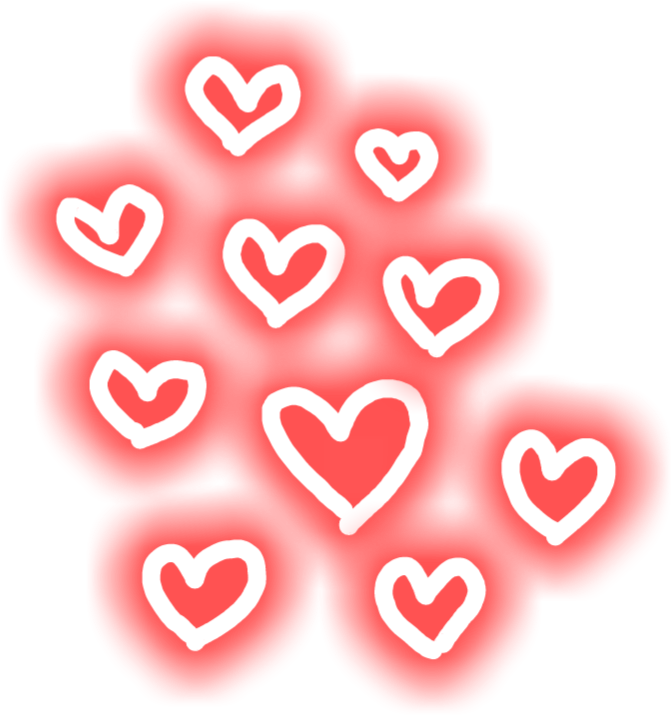 Heart Hearts Glowing Glowing Hearts - Heart (707x768), Png Download