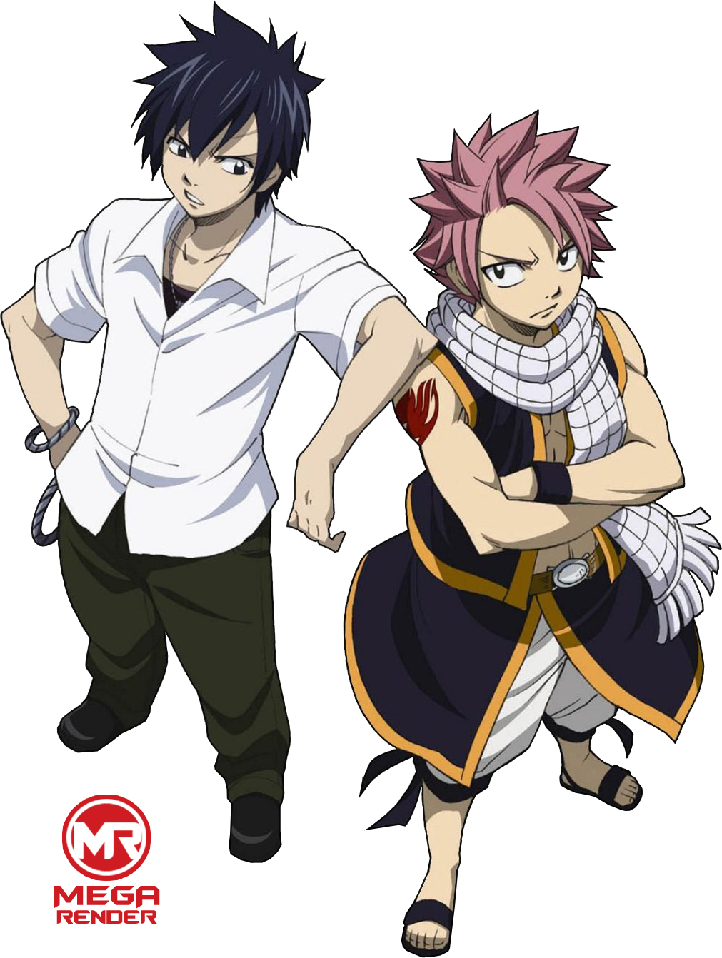 Anime - Cat Natsu X Gray (1011x1342), Png Download
