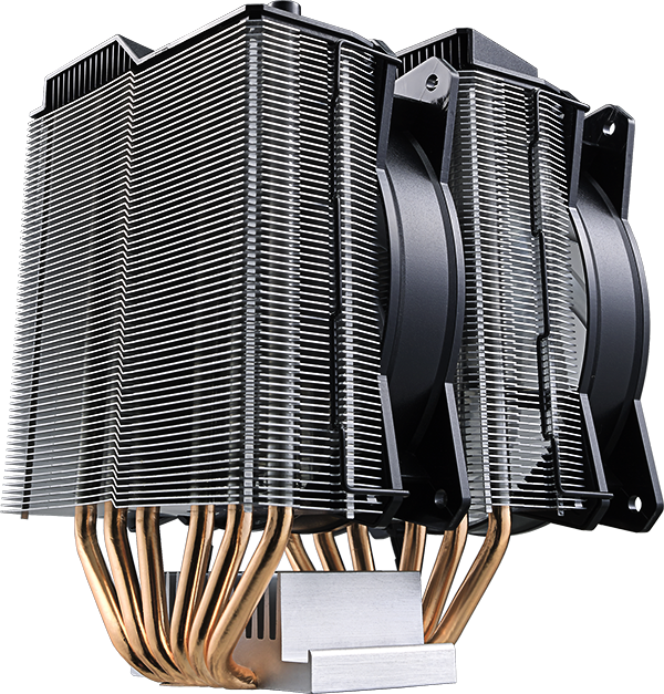 The Uniquely Designed Heatsink Allows Bigger And More - Dual Tower Cpu Coolers (600x627), Png Download