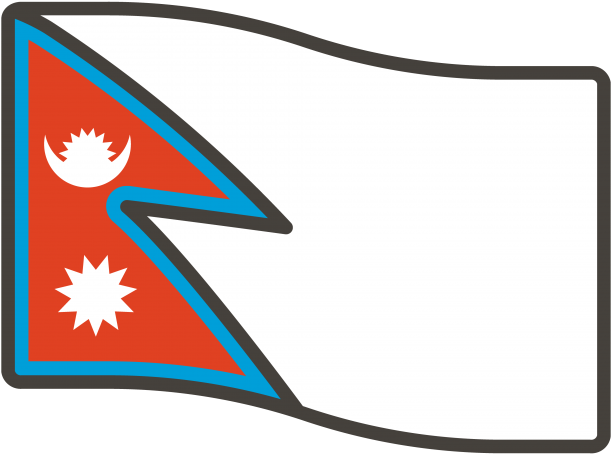 Nepal Flag Emoji - Custom Nepal Endura Gloss Mounted Un Flag $2.40 @ 27 (866x650), Png Download