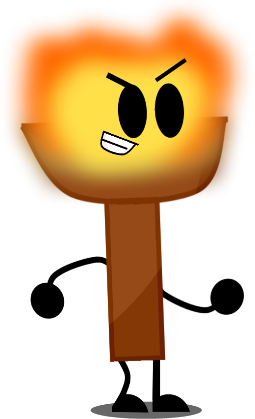 Island Of The Objects Contestants Torch By - Drawing (520x852), Png Download