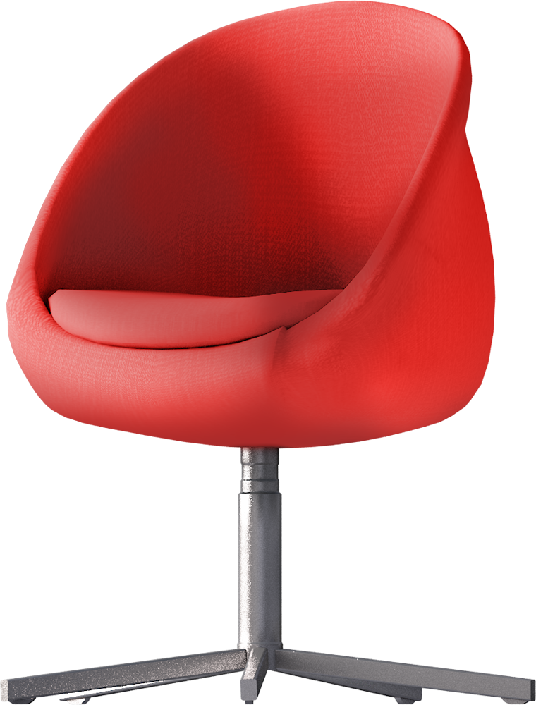 Brilliant Simple Ikea Swivel Chair Cad And Bim Object - Ikea Red Chair Png (760x1000), Png Download