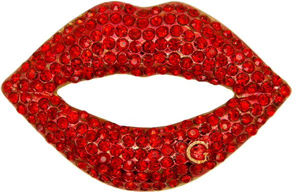 Rhinestone Lips Brooch Png Lips Brooch - Lips Brooch (600x600), Png Download