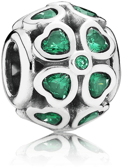 Green Lucky Clover, Charm, Pandora - Pandora Dark Green Clover Charm (1000x1000), Png Download