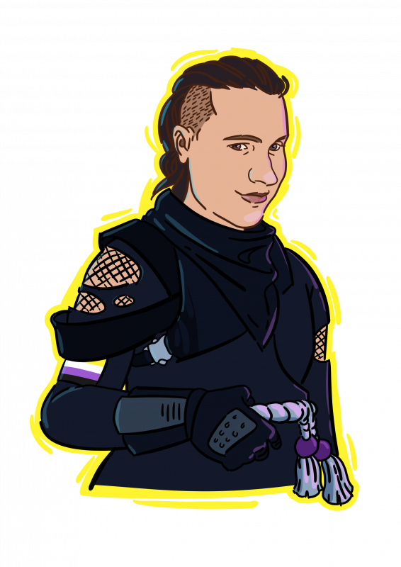 Twitch Art For Big Bad Kaiju Commissioned - Cartoon (566x800), Png Download