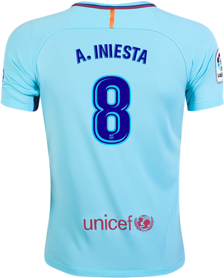 Barcelona 17/18 Away Youth Kit A - Sports Jersey (600x600), Png Download