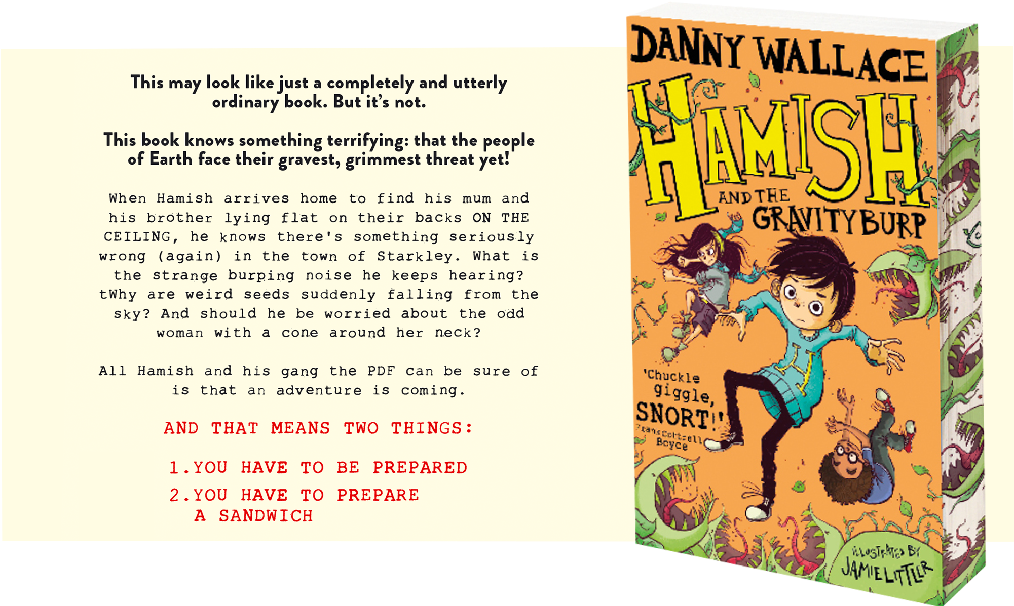 Read An Extract - Hamish And The Gravity Burp [book] (2000x1215), Png Download
