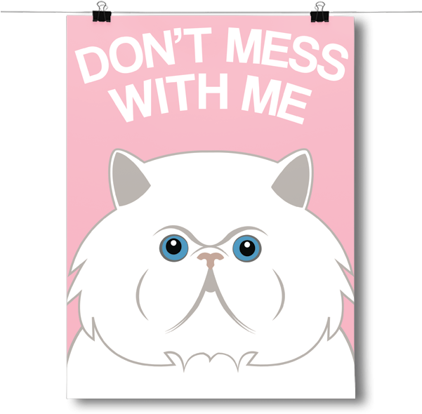 Don't Mess With Me - Inspired Posters Don't Mess With Me - Persian Cat Poster (600x600), Png Download