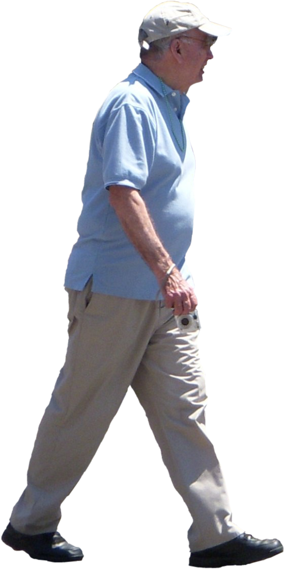 Guy Walking Png - Middle Aged Man Walking (1115x1115), Png Download