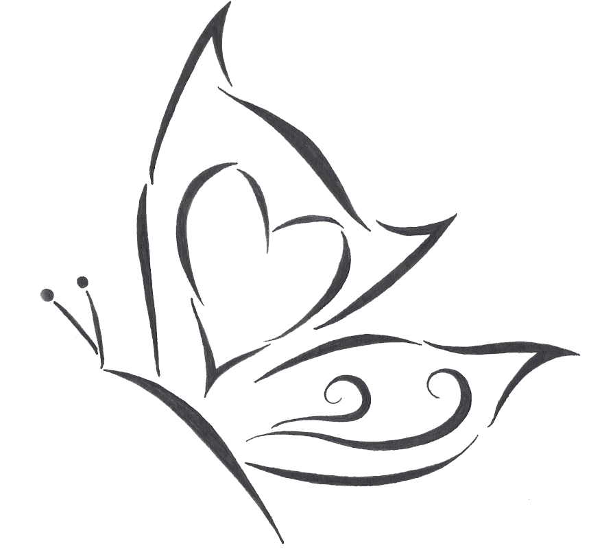 Butterfly - Butterfly Png Black And White (900x841), Png Download