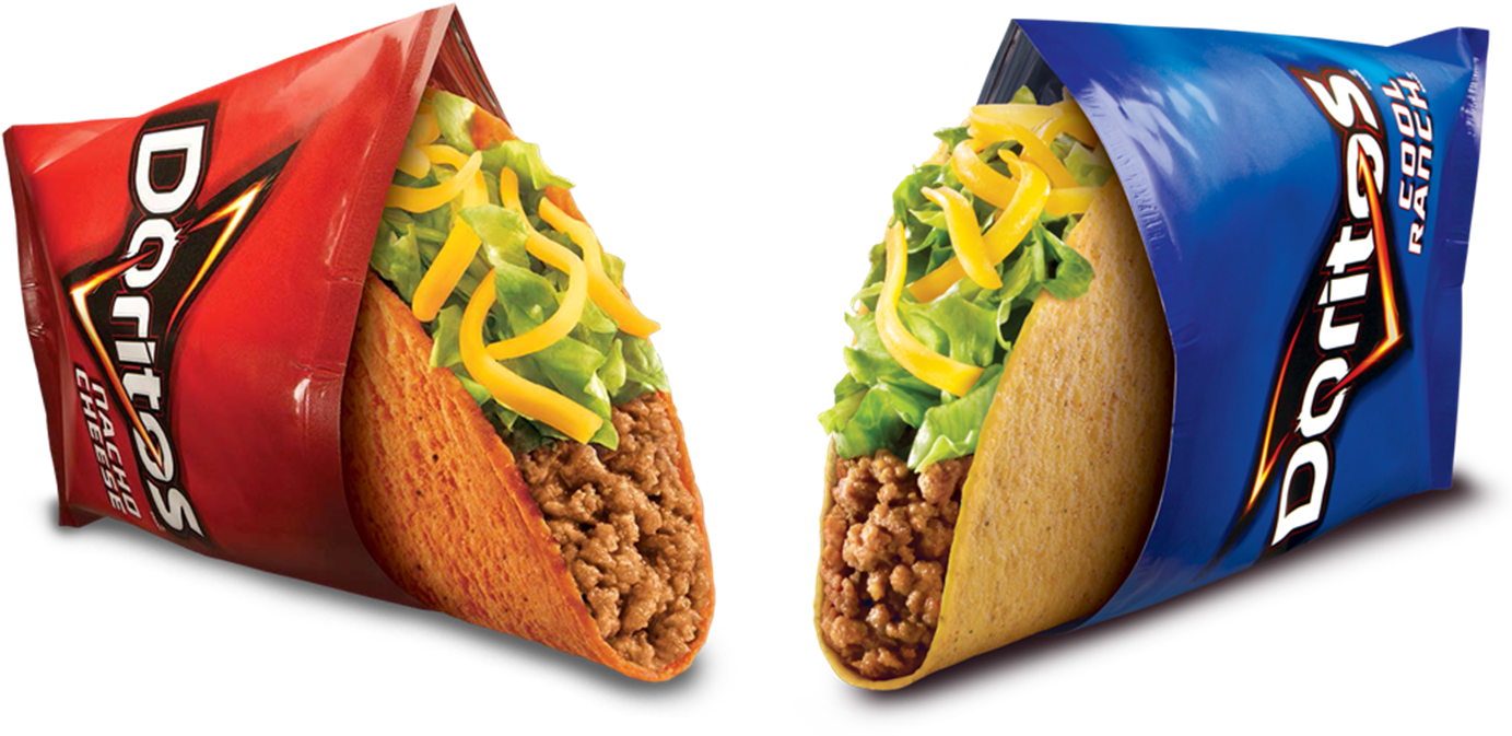 Taco Bell Doritos Tacos (1502x689), Png Download