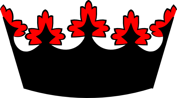Black And Red Crown (600x335), Png Download
