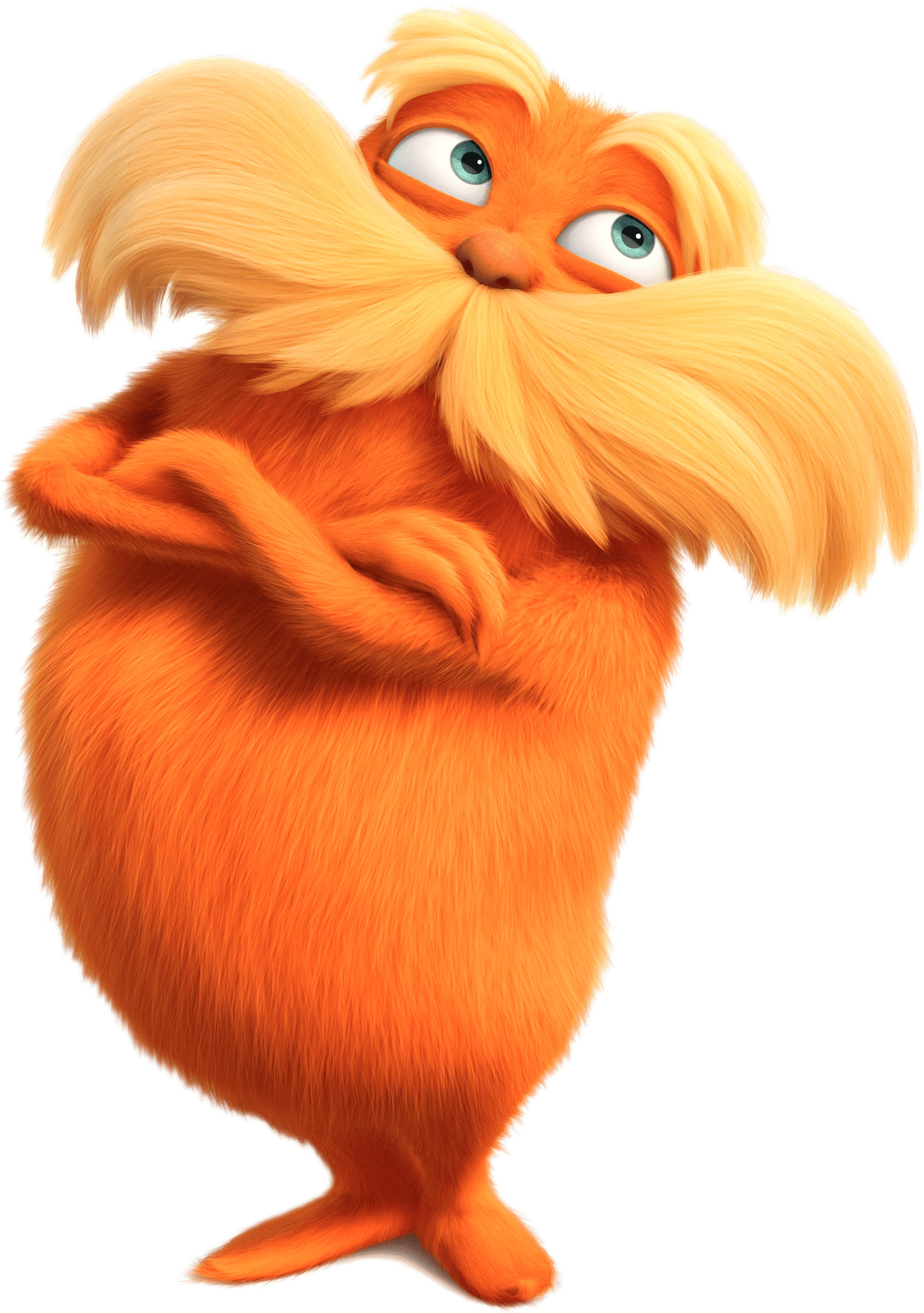 The Lorax Thinking - Lorax Png (2974x2990), Png Download