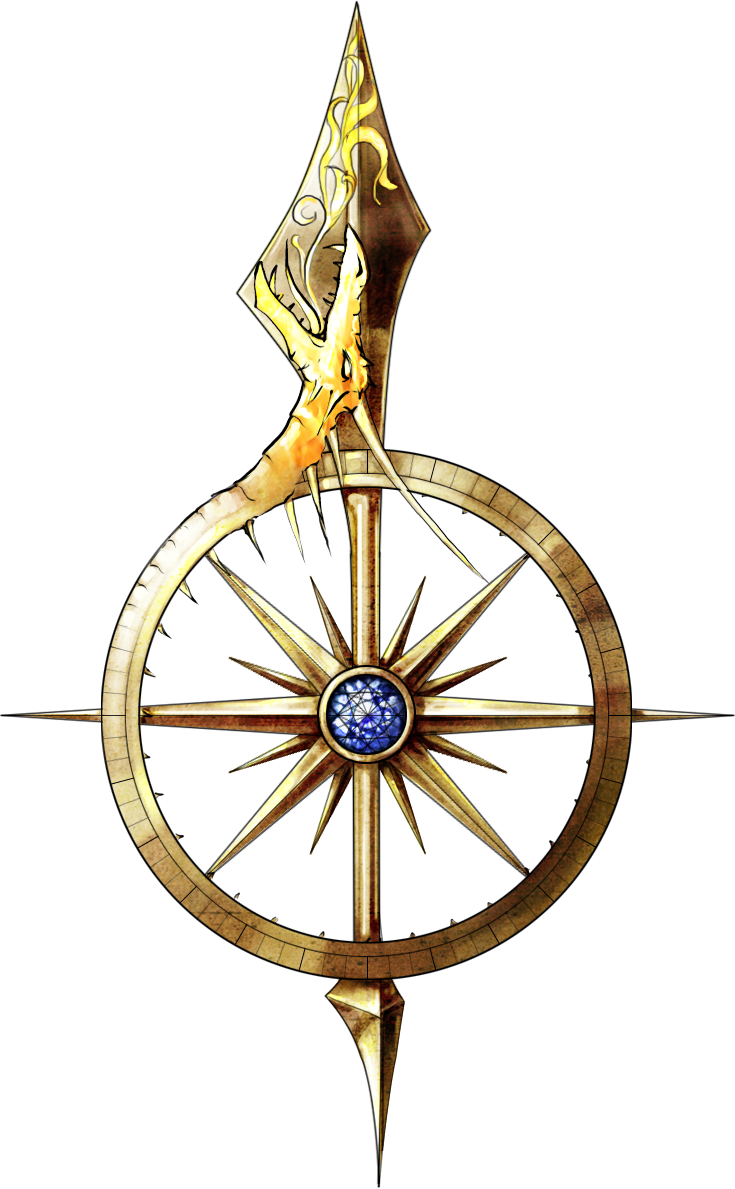 Map Compass Png Clipart Library - Fantasy Compass Rose (735x1189), Png Download