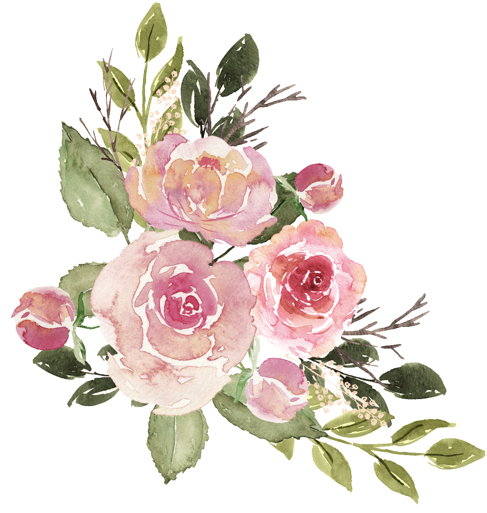 Watercolor Flower Decoration Png Free Ilration - Flowers Illustration Png (1024x1041), Png Download