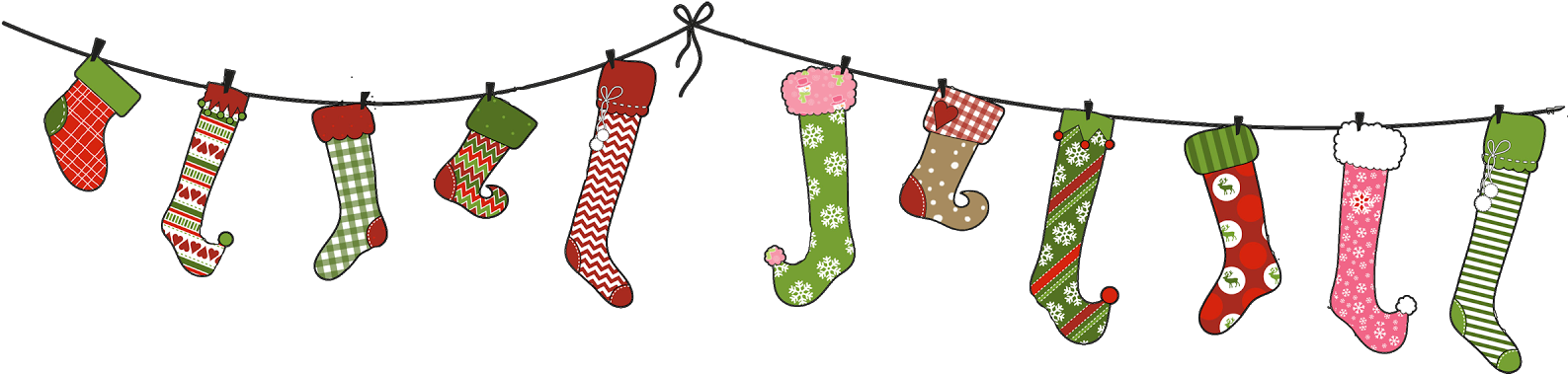 Christmas Tree Of Lights - Crazy Christmas Socks Clipart (1600x392), Png Download