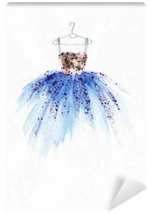 Watercolor Fashion Illustration Wall Mural • Pixers® - Locket (400x400), Png Download