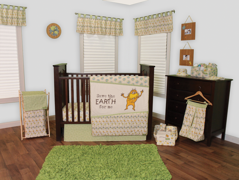 Seuss The Lorax Collection - Trend Lab Dr. Seuss Lorax 3 Piece Crib Bedding Set (824x621), Png Download