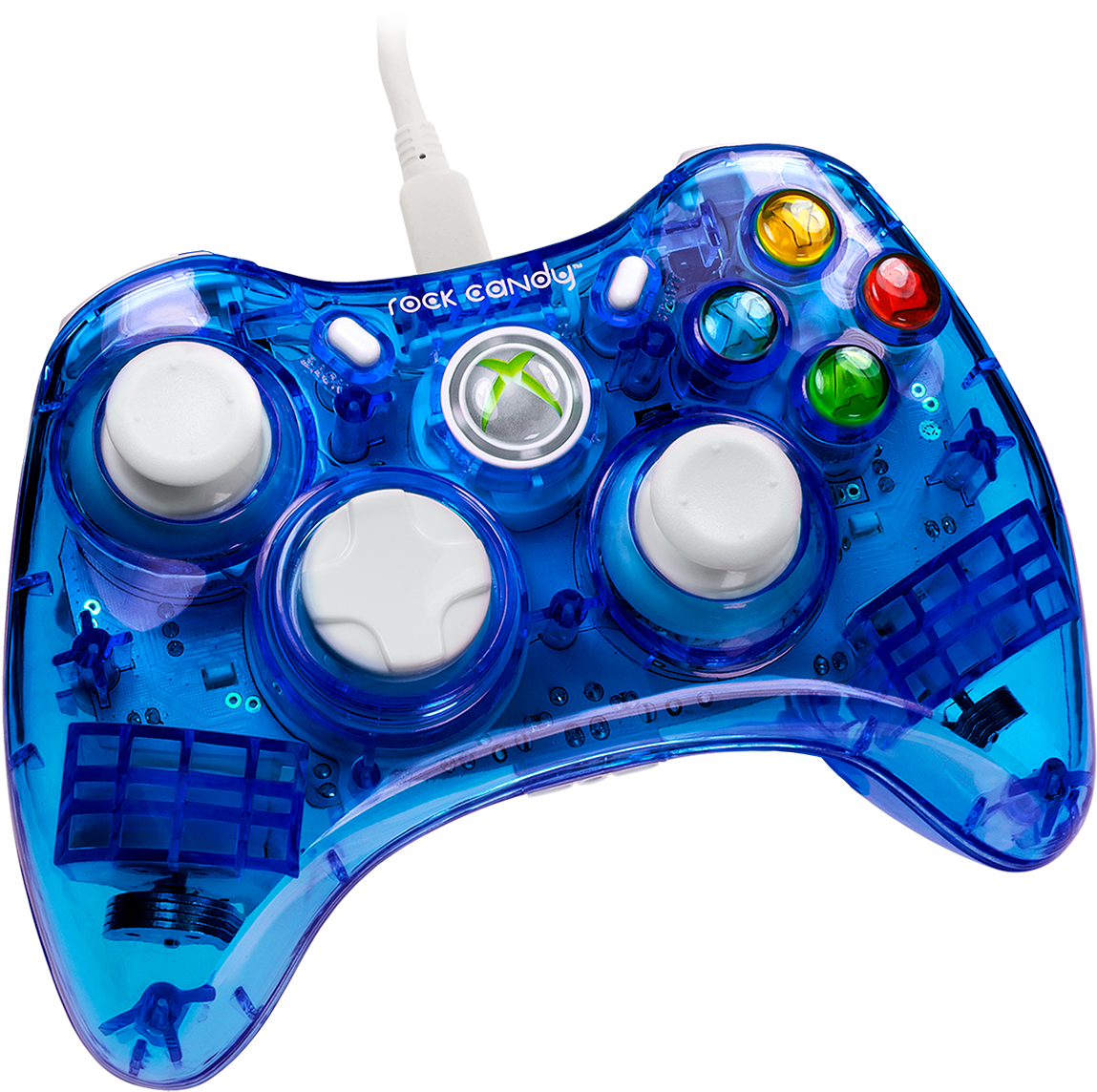 Pdp Rock Candy Xbox 360 Wired Controller, Blueberry - Rock Candy Wired Controller (1500x1500), Png Download