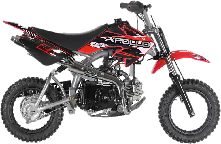 Apollo 70 Fully Automatic Mini Dirt Bike - Honda Crf 50 (786x630), Png Download