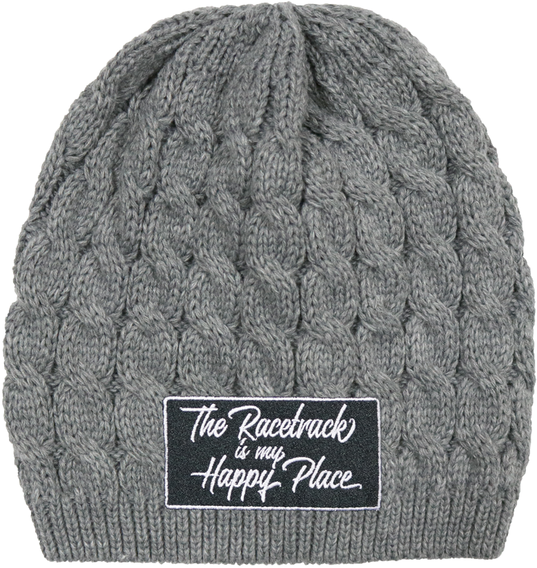 The Racetrack Is My Happy Place Women's Embroidered - Embroidered Cable Knit (1000x1000), Png Download