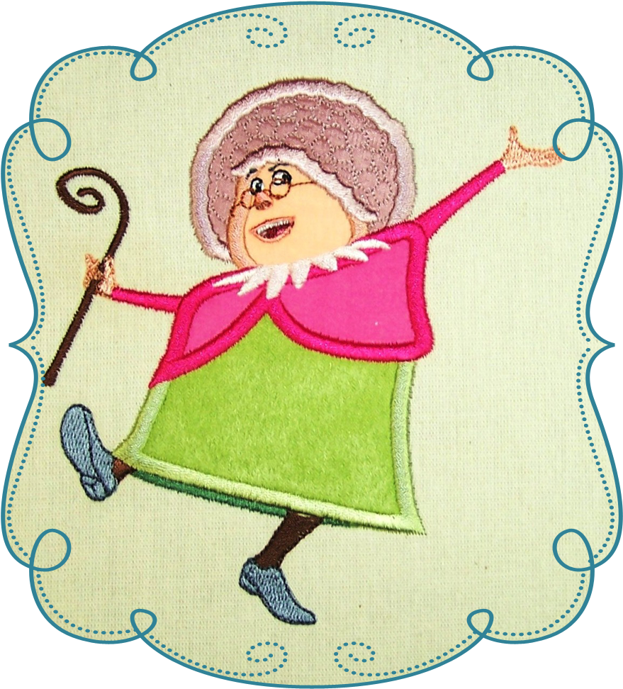 Granny - Machine Embroidery (1000x1000), Png Download