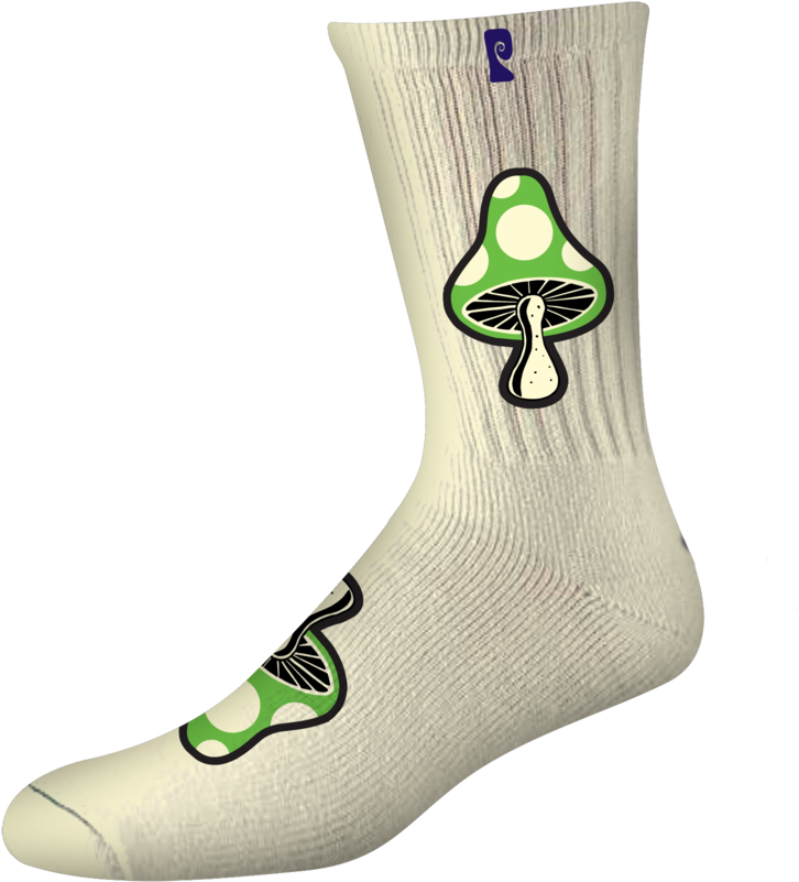 Mushroom 3 Psock - Psockadelic Mushroom 3 Socks (1024x1024), Png Download