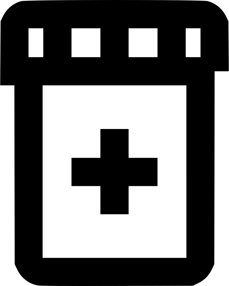 Medicine Bottle - - Cross (784x980), Png Download