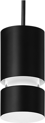 Flcy3 Suspended Black White Glow - Ceiling Fixture (600x450), Png Download