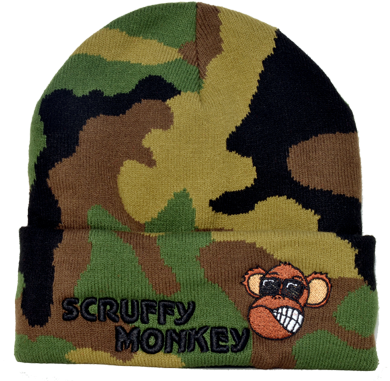 Camo/black Sm Logo Beanie - Hat (450x418), Png Download