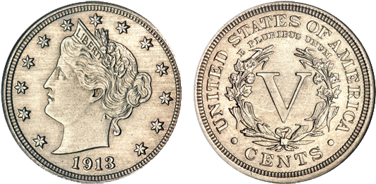 1913liberty - 1913 Liberty Head Nickel Coins (557x260), Png Download