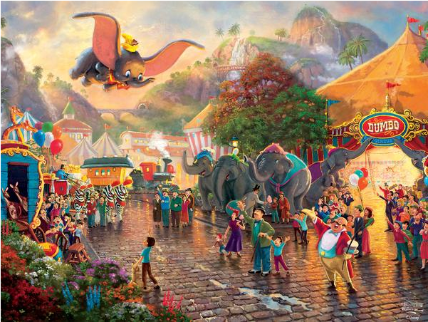 Thomas Kinkade - Disney - Dumbo - Thomas Kinkade Disney Alice (640x640), Png Download
