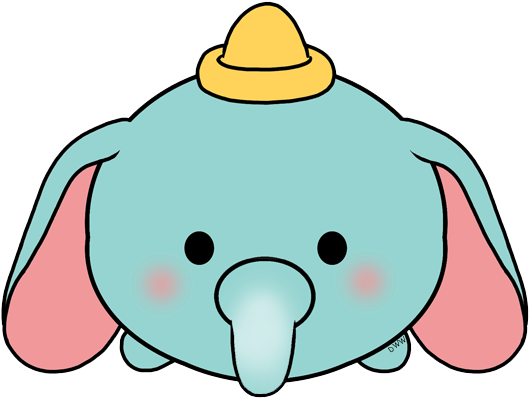 Graphic Black And White Stock Disney At Getdrawings - Tsum Tsum Disney Dumbo (544x407), Png Download