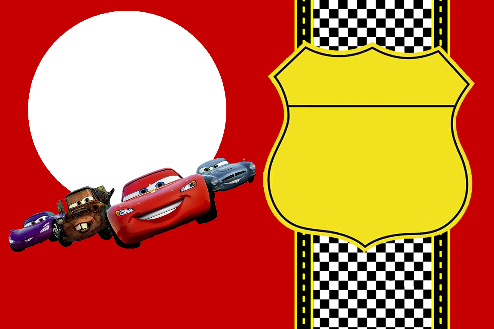 Cars Free Printable Invitations - Cars The Movie Invitations (1600x1066), Png Download