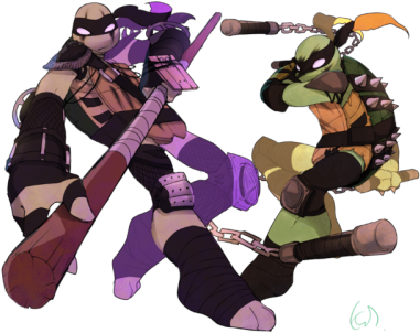 Tmnt Mikey, Ninja Outfit, Tmnt Turtles, - Tmnt Kiwa K (400x311), Png Download