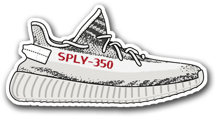 Yeezy Boost Zebra - Yeezy Sticker (1000x1000), Png Download