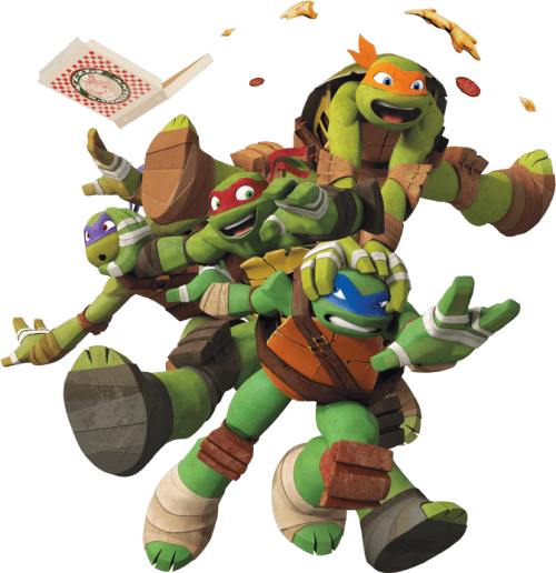 Nickelodeon Ninja Turtles Png - Leonardo Raphael Michelangelo Donatello Tmnt 2012 (500x516), Png Download