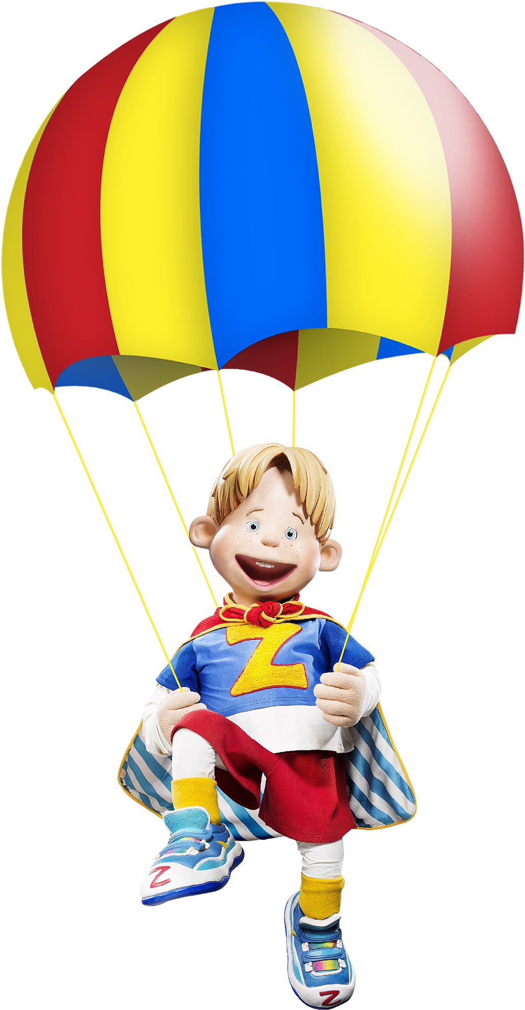 Lazytown Ziggy With Parachute - Parachute Png (1050x2000), Png Download