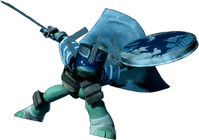 Autumn In The City - Ninja Turtles 2012 Leo (738x498), Png Download