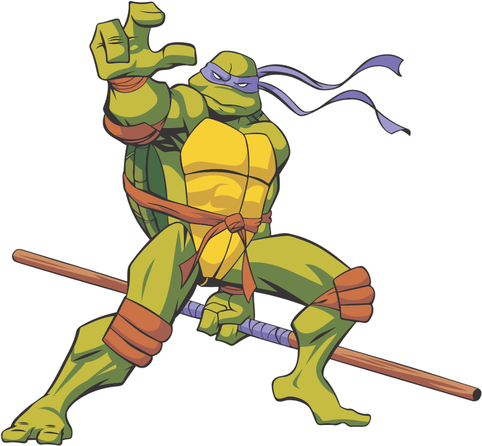 Vmed - Info - Donatello Ninja Turtle Cartoon (1600x1067), Png Download