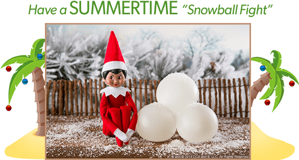Christmas In July Ideas From The Elf On The Shelf - Christmas In July Ideas (587x324), Png Download