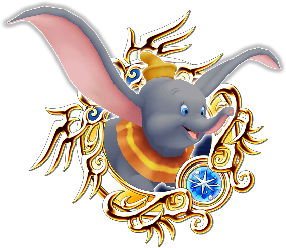 Dumbo - Kingdom Hearts Union X 7 Star Medals (567x493), Png Download