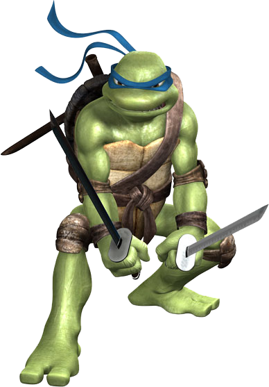 Image Movie Leo Png Tmntpedia Fandom Powered By Wikia - Leonardo Ninja Turtle 2007 (388x557), Png Download