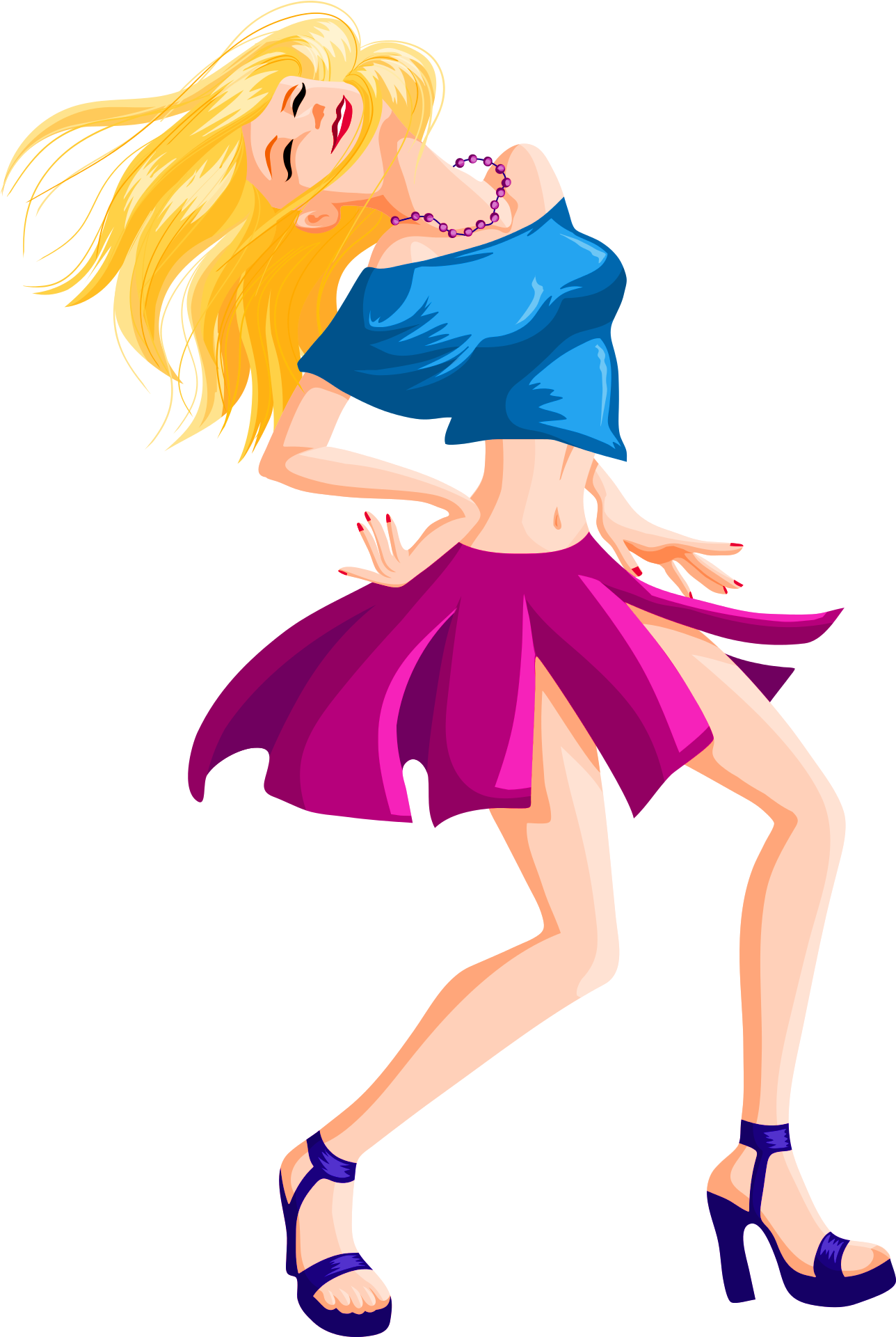 Dancing Girl Vector Png (1465x2058), Png Download