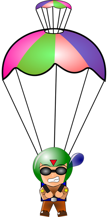 Parachute - Parachute Clipart (360x720), Png Download