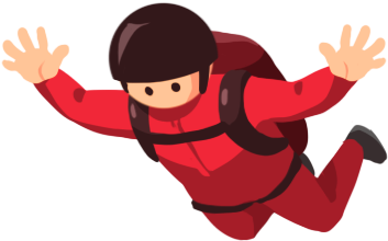 1 Closed Parachute - Cartoon (446x347), Png Download