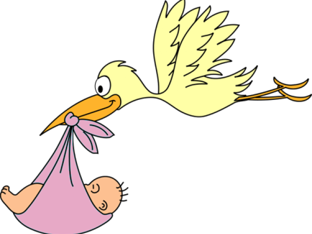 Stork Clipart Dumbo - Baby Being Born Clipart (450x344), Png Download