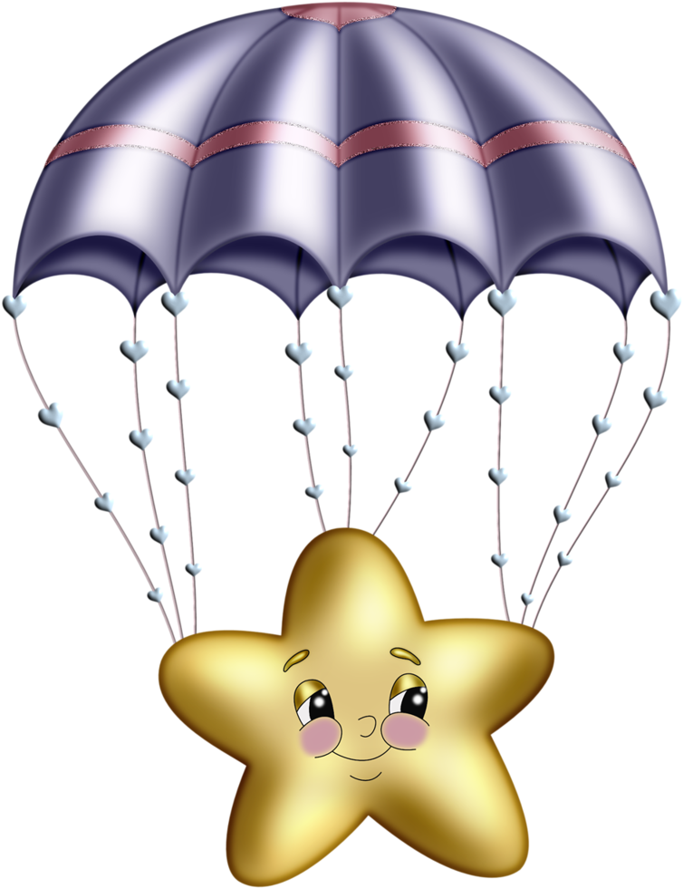 Pps Falling Star Png - Parachute Clip Art (813x1024), Png Download