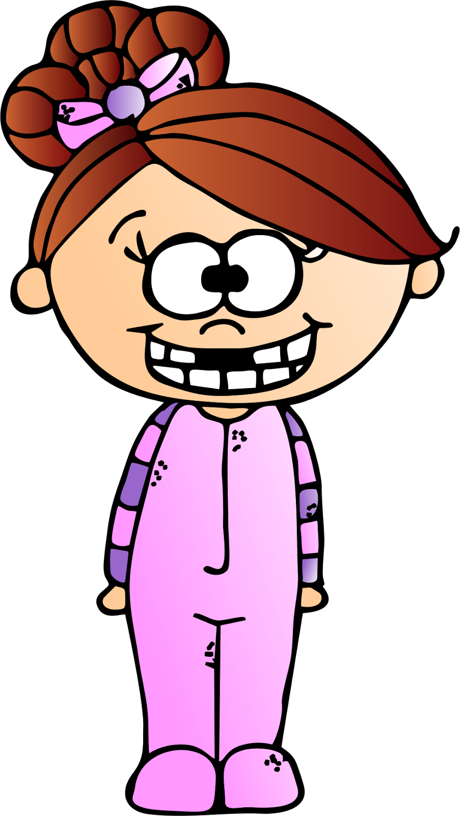 Cute Kids Clipart Freebie - Girl Lost Tooth Clipart (903x1600), Png Download